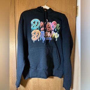 Men’s Black Graphic Hoodie size Large.